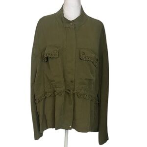 Anthropologie Olive Green Utility Jacket